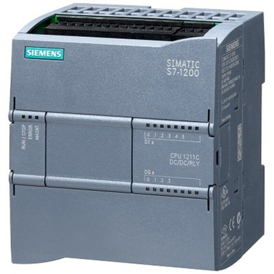 Siemens SIMATIC S7-1200 Series PLC CPU for Use with SIMATIC S7-1200 Series, 24 V Supply, Digital, Relay Output, 6