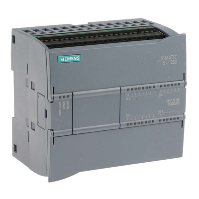 Siemens SIMATIC S7-1200 Series PLC CPU for Use with SIMATIC S7-1200 Series, Digital, Transistor Output, 14 (Digital, 2