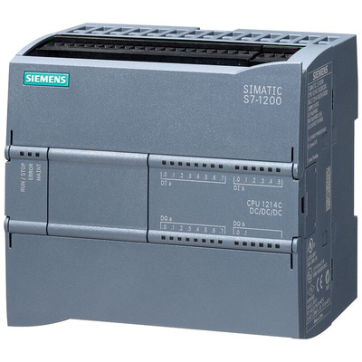 Siemens SIMATIC S7-1200 Series PLC CPU for Use with SIMATIC S7-1200 Series, Digital, Transistor Output, 14 (Digital, 2
