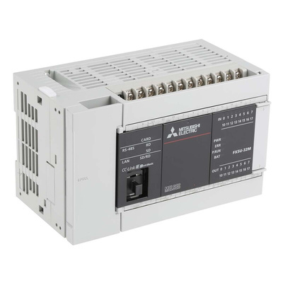 Mitsubishi FX5U Series PLC CPU for Use with MELSEC IQ-F Series IQ Platform-Compatible PLC, Relay, Transistor Output,