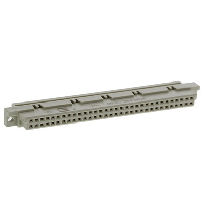 Harting 64 Way 2.54mm Pitch, Type B Class C2, 2 Row, Right Angle DIN 41612 Connector, Socket