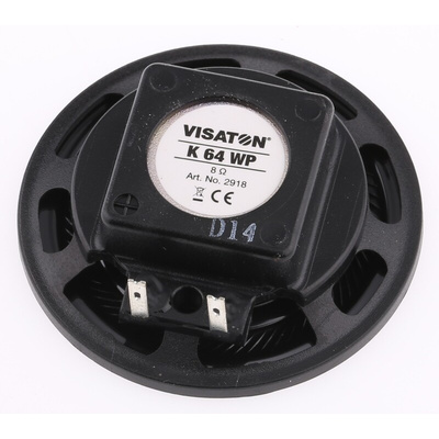 Visaton 64mm dia 2W nom Full Range Speaker Driver, 8Ω, 200 Hz → 15 kHz