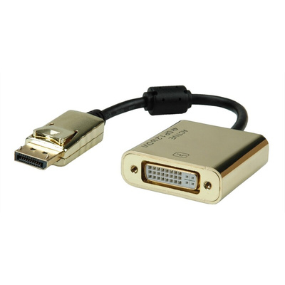 Roline DisplayPort to DVI Adapter, 150mm Length - 4096 x 2160 Maximum Resolution