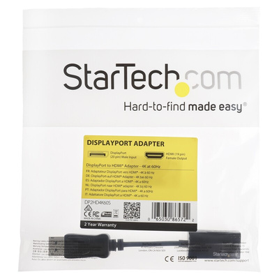 StarTech.com DisplayPort to HDMI Adapter, 107.5mm Length - 4K x 2K Maximum Resolution