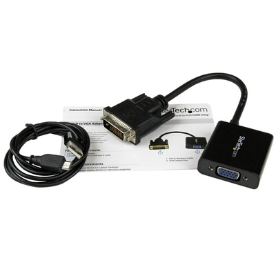 StarTech.com DVI-D to VGA Adapter, 190mm Length - 1920 x 1200 Maximum Resolution