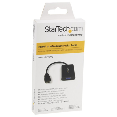 Startech HDMI to VGA Adapter, 250mm Length - 1920 x 1080 Maximum Resolution