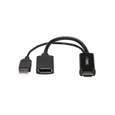 StarTech.com HDMI to DisplayPort Adapter, 255mm Length - 3840 x 2160 Maximum Resolution