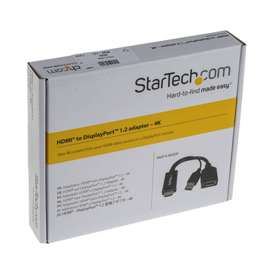 StarTech.com HDMI to DisplayPort Adapter, 255mm Length - 3840 x 2160 Maximum Resolution