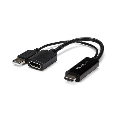 StarTech.com HDMI to DisplayPort Adapter, 255mm Length - 3840 x 2160 Maximum Resolution