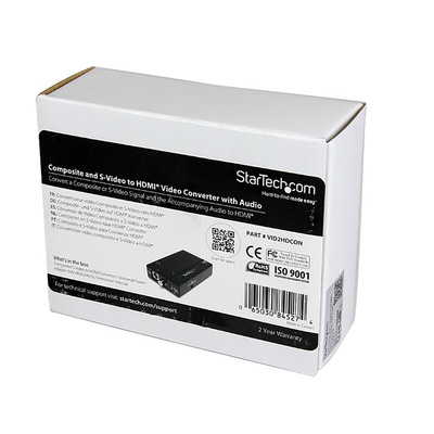 StarTech.com 3.5mm Stereo, Composite, S-Video to HDMI Video Converter, 1600 x 1200 Maximum Resolution
