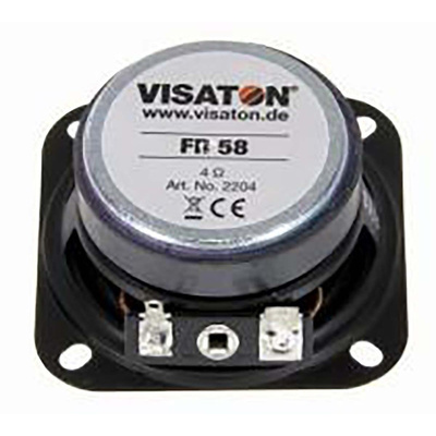 Visaton 58.5mm dia 10W nom Full Range Speaker Driver, 4Ω