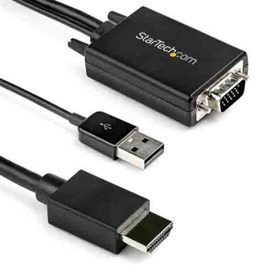 Startech 2 port HDMI to VGA Video Converter, 2m Length - 1920 x 1080 Maximum Resolution