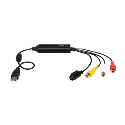 StarTech.com Composite, Audio RCA, S-Video to USB Video Converter, 720 x 480, 720 x 576 Maximum Resolution