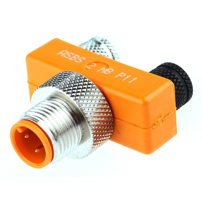 Belden Tee 3 Pole M12 Plug to 3 Pole M8 Socket Adapter