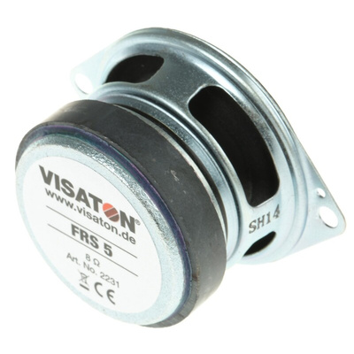 Visaton 52.5mm dia 5W nom Full Range Speaker Driver, 8Ω, 150 Hz → 20 kHz