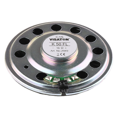 Visaton 50mm dia 1W nom Full Range Speaker Driver, 16Ω, 150 Hz → 20 kHz