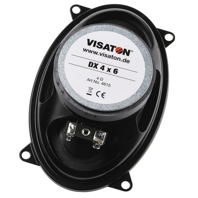 Visaton DX 4 x 6 30W Black Speaker, 65 → 22000 Hz, 4Ω