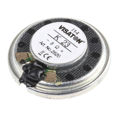 Visaton 23mm dia 300mW nom Mid Range Speaker Driver, 8Ω, 420 Hz → 20 kHz