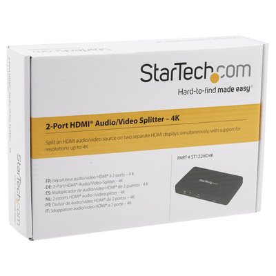 StarTech.com 2 Port 1 Input 2 Output HDMI Splitter - up to 4K