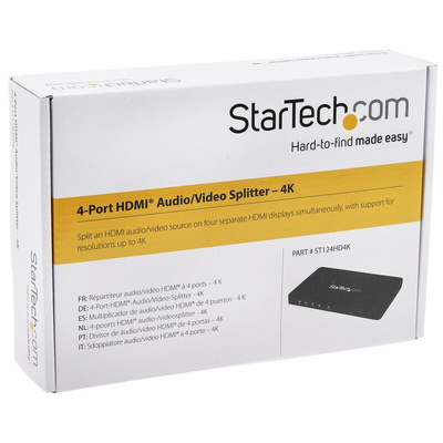 StarTech.com 4 Port 1 Input 4 Output HDMI Splitter - up to 4K