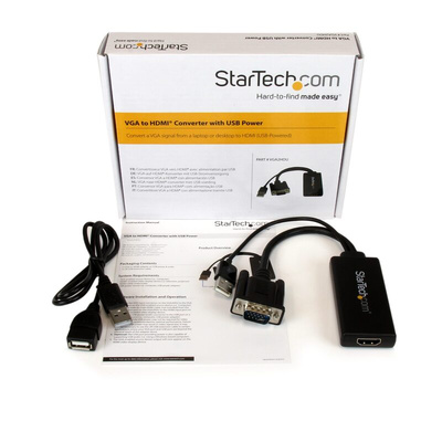 StarTech.com VGA to HDMI Video Converter, 260mm Length - 1920 x 1080 Maximum Resolution