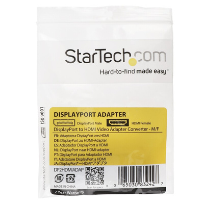 Startech DisplayPort to HDMI Adapter, 55mm Length - 1920 x 1200 Maximum Resolution