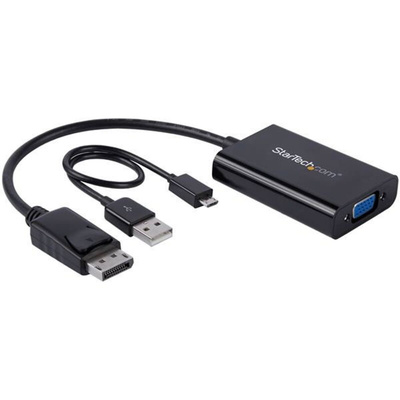 Startech DisplayPort to VGA Adapter, 250mm Length - 1920 x 1200 Maximum Resolution