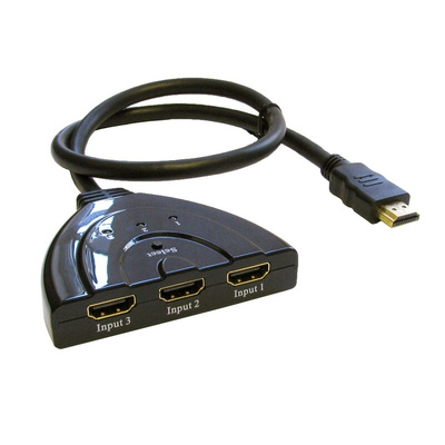 RS PRO 4 Port 1 Input 3 Output Matrix Switch 1080p