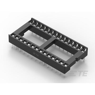 TE Connectivity 2.54mm Pitch Straight 28 Way, Through Hole Ladder IC Dip Socket, 1A