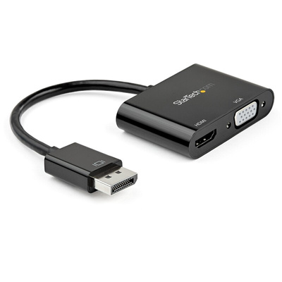 StarTech.com 2 port DisplayPort to HDMI, VGA Adapter, 200mm Length - 1920 x 1080, 3840 x 2160 Maximum Resolution