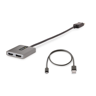 StarTech.com 2 Port 1 Input 1 Output DisplayPort, HDMI Multi-Monitor Adapter 4K @ 60