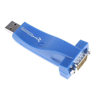 Brainboxes RS422, RS485 USB A Female to DB-9 Male Interface Converter