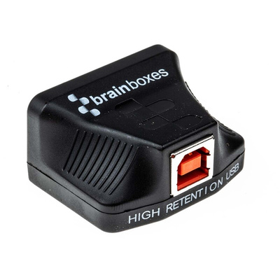 Brainboxes RS232 USB B Female to DB-9 Male Interface Converter