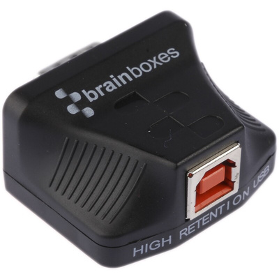 Brainboxes RS422, RS485 USB A Female to DB-9 Male Interface Converter
