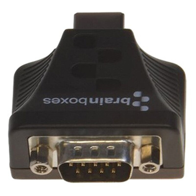 Brainboxes RS232 USB B Female to DB-9 Male Interface Converter