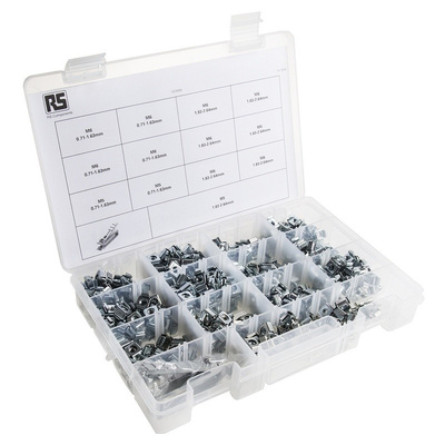 RS PRO 460 Piece Steel Cage Nuts Box