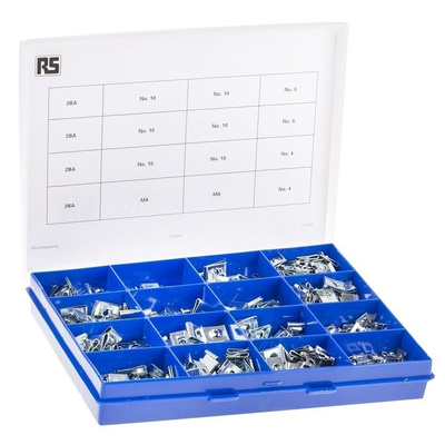 RS PRO 480 Piece Steel Captive Nuts Box