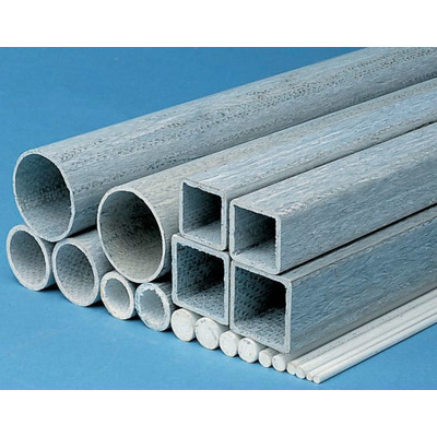 RS PRO Grey Square Glass-Reinforced Plastic (GRP) Tube, 1.15m x 51mm x 3mm