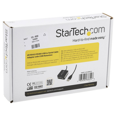 StarTech.com RS422, RS485 USB A Male to DB-9 Male Converter Cable
