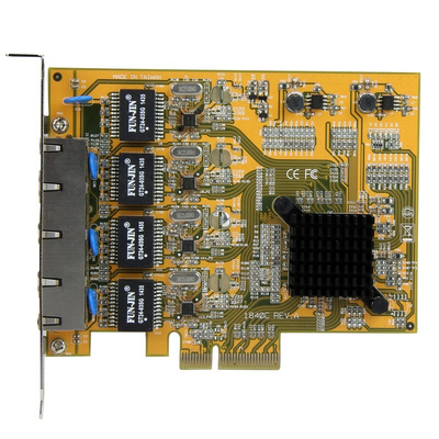 Startech 4 Port PCIe RJ45 Network Card, 10/100/1000Mbit/s