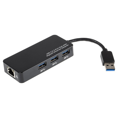RS PRO 3 Port USB 3.0 USB A  Hub, USB Bus Powered, 91 x 40.5 x 16mm