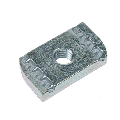 RS PRO Channel Nut, M8, Nut Base Dimensions 6 x 19mm, Zinc Plated