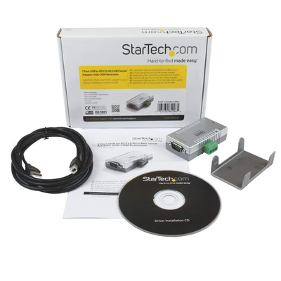 StarTech.com RS232, RS422, RS485 USB A Male to DB-9 Male Interface Converter