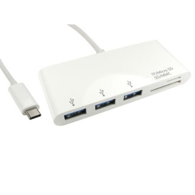 RS PRO 3 Port USB 3.0 USB C  Hub, USB Powered