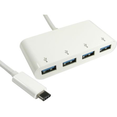 RS PRO 4 Port USB 3.1 USB C  Hub, USB Powered