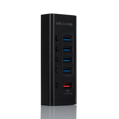 RS PRO 1 Port USB 3.0 USB A  Hub, Mains Plug Powered, 115 x 47 x 25mm