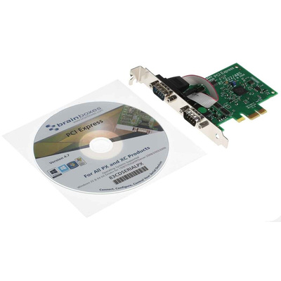 Brainboxes 2 Port PCIe RS422, RS485 Serial Card