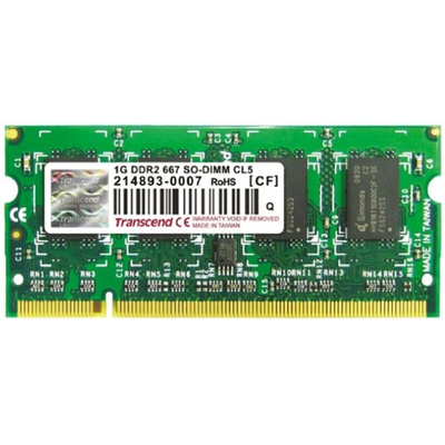 Transcend 1 GB DDR2 Laptop RAM, 667MHz, SODIMM, 1.8V
