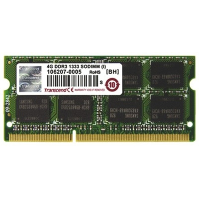 Transcend 4 GB DDR3 Laptop RAM, 1333MHz, SODIMM, 1.5V