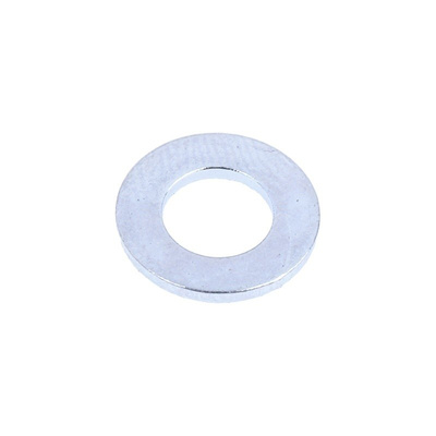 Bright Zinc Plated Steel Plain Washer, 1mm Thickness, M5
